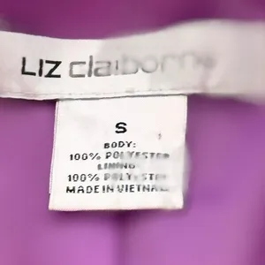 Liz Claiborne Double Breasted Blazer Sz S Purple Textured‎ Business Office Siren thumbnail 4