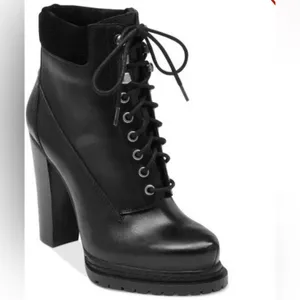 BCBGeneration Maude Heel Combat Boot Bootie Lace Up Moto 9.5 Platform Lug Sole thumbnail 11