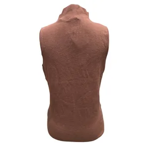 Tahari NWT Womens Mock Neck‎ Sleeveless Knit Sweater Top Hazelnut Brown Medium thumbnail 4