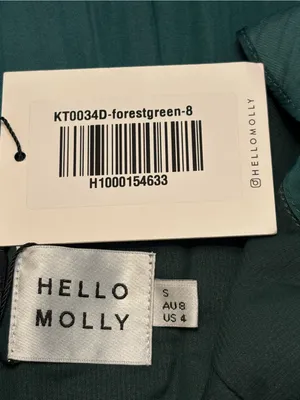 Hello Molly Forest Green Ruffle Wrap Mini Dress NWT size 4 Homecoming thumbnail 7