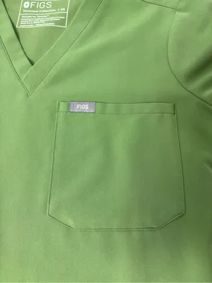 Figs Olive Green‎ Women's V-Neck Scrub Top thumbnail 5
