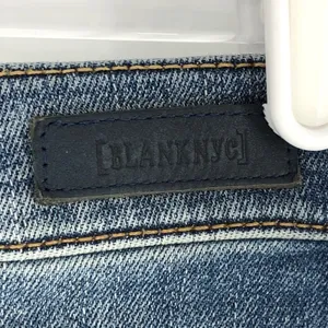 BlankNYC Faded Light Wash Denim Skirt A-Line‎ Raw Hem Mini Skirt Size 25 thumbnail 7