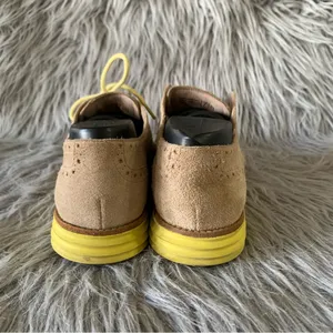 Cole Haan Lunargrand Wingtip Oxfords tan suede upper 7.5 women’s thumbnail 3