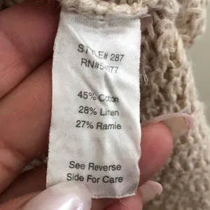 Cabi Teachers Pet Cream Open Cardigan Cotton Linen Ramie Sweater S thumbnail 6