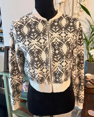 Hollister Cropped Zip Front Sweater thumbnail 1