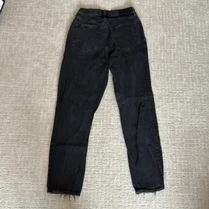 Abercrombie “The dad high rise” asymmetric criss cross waistband washed black grey gray thumbnail 8