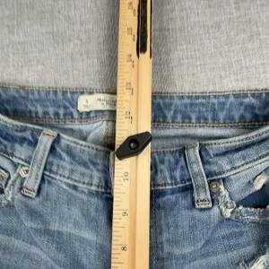 Abercrombie & Fitch Jeans Womens 4 Blue Light Wash High Rise Straight Distressed thumbnail 8