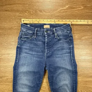 Mother Women's High Waisted Looker Ankle Fray Jeans 26 Lure Me In Skinny thumbnail 9