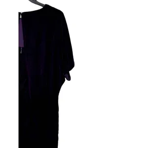 Lauren Ralph Lauren Women Shift Dress Velvet Short Sleeve Keyhole Purple Size 4 thumbnail 8