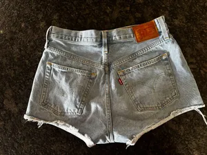 Levi’s 501 High-Rise Denim Shorts Distressed thumbnail 2
