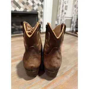 Circle G Tobacco Embroidered Western Ankle Booties Round Toe New 7 Boho‎ thumbnail 8