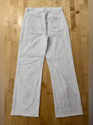 Frame Denim Le Jane Crop White Wide-Leg High-Rise Jeans thumbnail 2