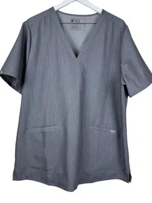 NWT Figs Casma Three Pocket Scrub Top Graphite Size XXL PO# 1327 thumbnail 2