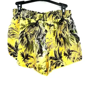 by Anthropologie size XS yellow black‎ palm tree print dolphin style shorts thumbnail 2