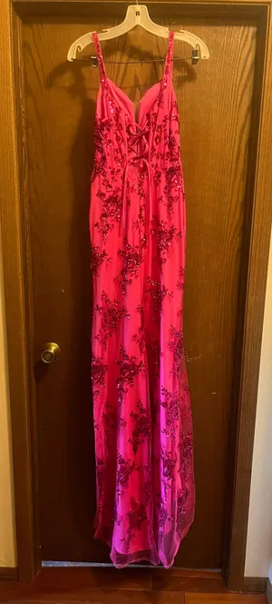 Pink Corset Prom Dress thumbnail 3