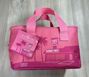 NWT Trader Joe's Pink Insulated Bag Lunch Box thumbnail 1