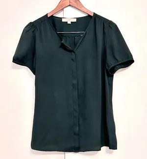 Forest Green Ann Taylor Blouse - Size Small thumbnail 1