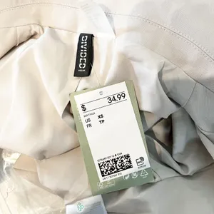 H&M Cropped Blazer Jacket Grey Tan XS thumbnail 2