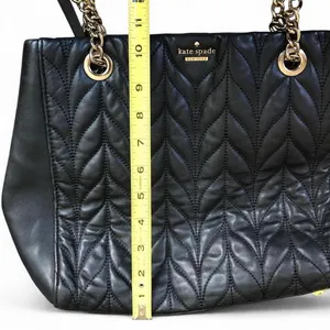 Kate Spade Briar Lane Quilted Purse, Size OS - Black/Gold thumbnail 12