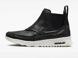 Nike Air Max Thea Mid boots Leather Black/White Slip-On Sneakers Reflect Sz 8.5 thumbnail 1