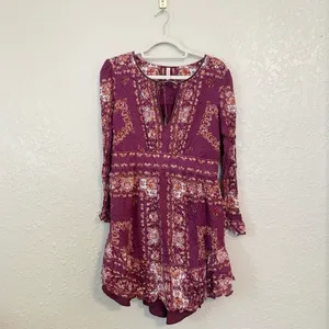 Free people mini dress size large thumbnail 2