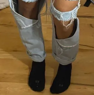 cute black socks Size 6.5 thumbnail 1
