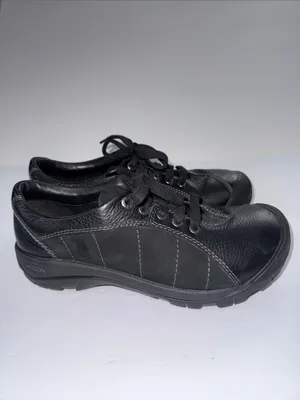 Keen Men's Black Leather Lace-Up Casual Sneakers thumbnail 9