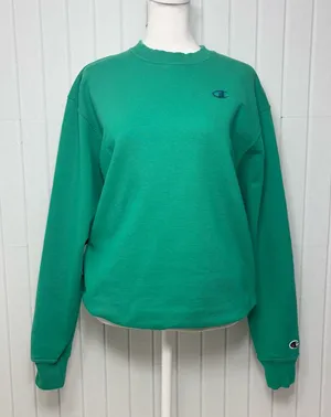 Champion crewneck‎ Vintage Green Sweatshirt Unisex Size S thumbnail 1