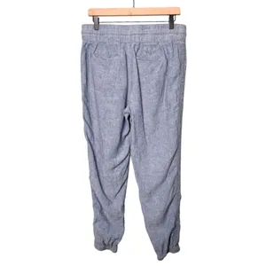 Athleta Cabo Linen Jogger Pants in Blue Women’s Size 10 thumbnail 7