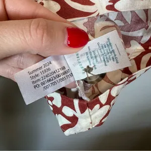 Marine Layer Celeste Hemp Cami Auburn Flora‎ Rust Women’s XL thumbnail 6