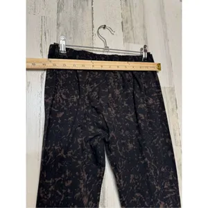 Xhilaration Women’s Black Brown Abstract Print Leggings Size Large Stretch Pull thumbnail 6