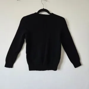 Polo Ralph Lauren 100% Lambswool Sweater Black Purple Pony Women Small *Flawed* thumbnail 6