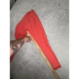 Beyond Yoga Spacedye Allure High Waisted Leggings Red Ash‎ Heather L Lace Trim thumbnail 8