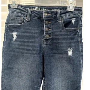 Vanilla Star Juniors Distressed Denim Burmuda Shorts 26/3 thumbnail 2