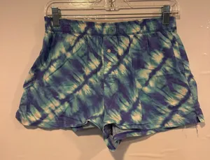 PINK - Victoria's Secret Blue tie‎ dye boxer shorts thumbnail 1