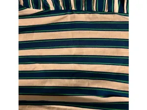 J. Crew Tiered Cotton Dobby Dress in Cape Blue White Green Stripe Large thumbnail 11