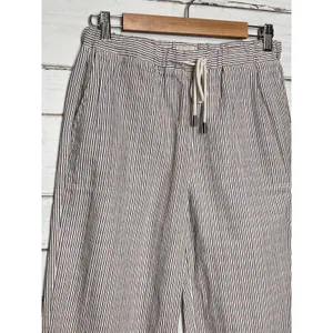 Thread & Supply Anita Striped Wide Leg Pants Size Small Cotton Drawstring thumbnail 11
