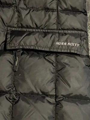 Womens M Miss Sixty Vintage Y2K Black Quilted Puffer Jacket thumbnail 5