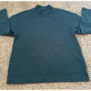 Old Navy Women's Cozy Dark Teal Mock-Neck Oversize Sweater Size Medium thumbnail 2
