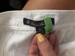 Brooks Brothers White linen skirt thumbnail 3
