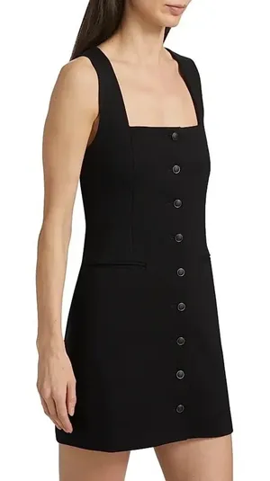 Rag & Bone button-front black minidress thumbnail 1