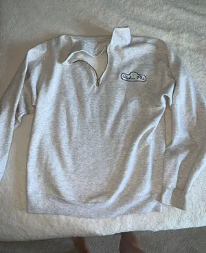 Alpha Phi Quarter Zip Gray Size L thumbnail 1