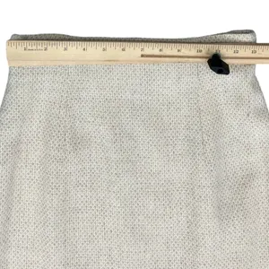 Bosch White Beige Cream Gold Button Luxury Regal Tweed Skirt Suit size 6 / L thumbnail 5