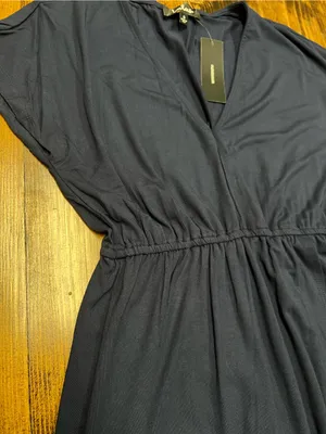Lulus Easy for Me Navy Blue Short Sleeve Maxi Dress Size Small NWT thumbnail 8