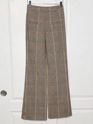 Veronica Beard Tonelli Plaid High Rise Wide Leg Pants Size 2 thumbnail 6