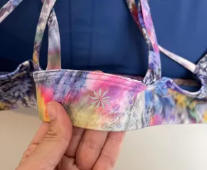 - Solace Bra D-DD Renewed Bloom Chrome Blue Yoga Pilates Barre Workout thumbnail 6