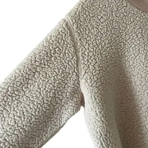 Who What Wear Women’s Sherpa Long Sleeves Sweatshirt Crewneck Brulee SZ XL thumbnail 5