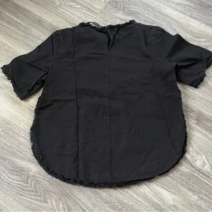 Zara Denim Fringe Top - M thumbnail 2