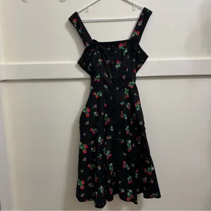 Hell Bunny Isobel Dress in Strawberry Print (L) thumbnail 2