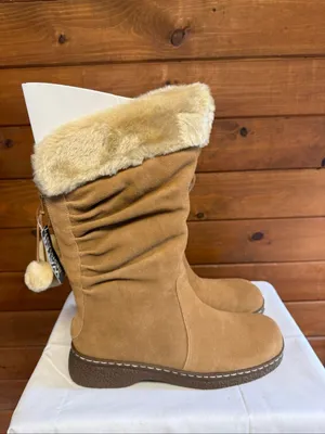 G.H. Bass & Co. mid-calf faux-fur lined suede boots Sz 11 NIB thumbnail 2